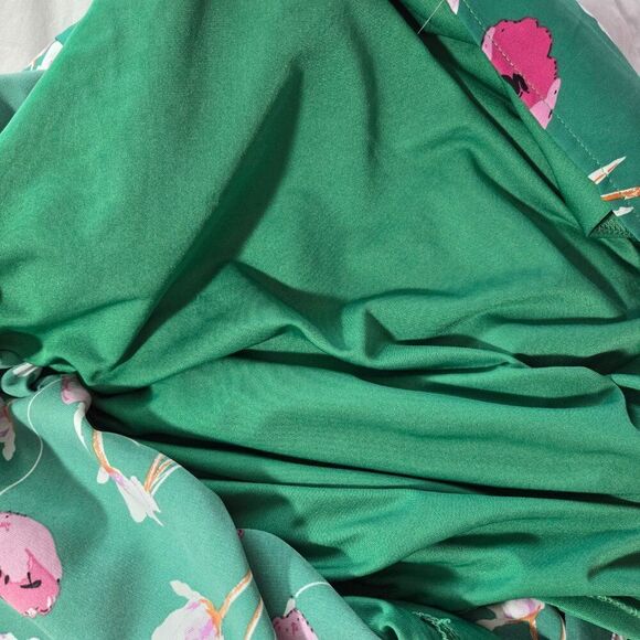 EUC STACCATO SPLIT V NECK SLEEVELESS BELTED SHORT DRESS SZ M - Picture 12 of 16